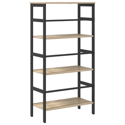 Bookshelf 3-Tier 60 x 29.5 x 115 cm Engineered Wood Sonoma Oak