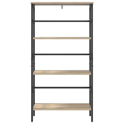 Bookshelf 3-Tier 60 x 29.5 x 115 cm Engineered Wood Sonoma Oak