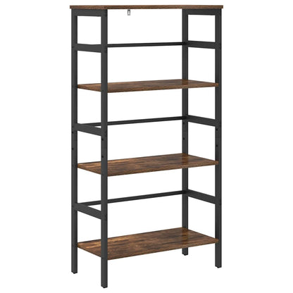 Bookshelf 3-Tier 60 x 29.5 x 115 cm Engineered Wood Smoked Oak