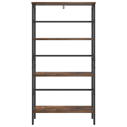 Bookshelf 3-Tier 60 x 29.5 x 115 cm Engineered Wood Smoked Oak
