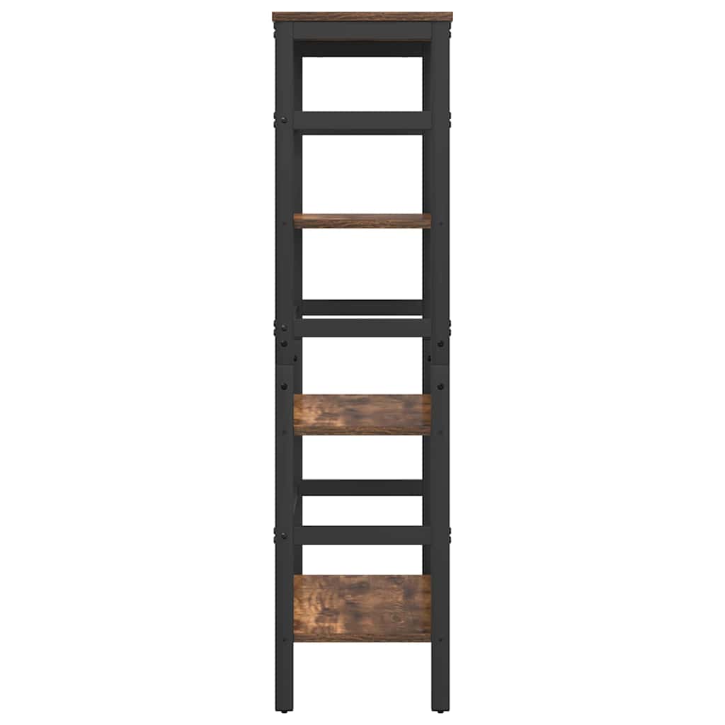 Bookshelf 3-Tier 60 x 29.5 x 115 cm Engineered Wood Smoked Oak