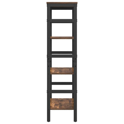 Bookshelf 3-Tier 60 x 29.5 x 115 cm Engineered Wood Smoked Oak