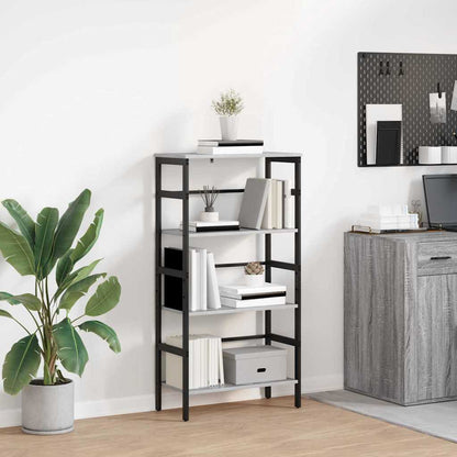 Bookshelf 3-Tier 60 x 29.5 x 115 cm Engineered Wood Grey Sonoma