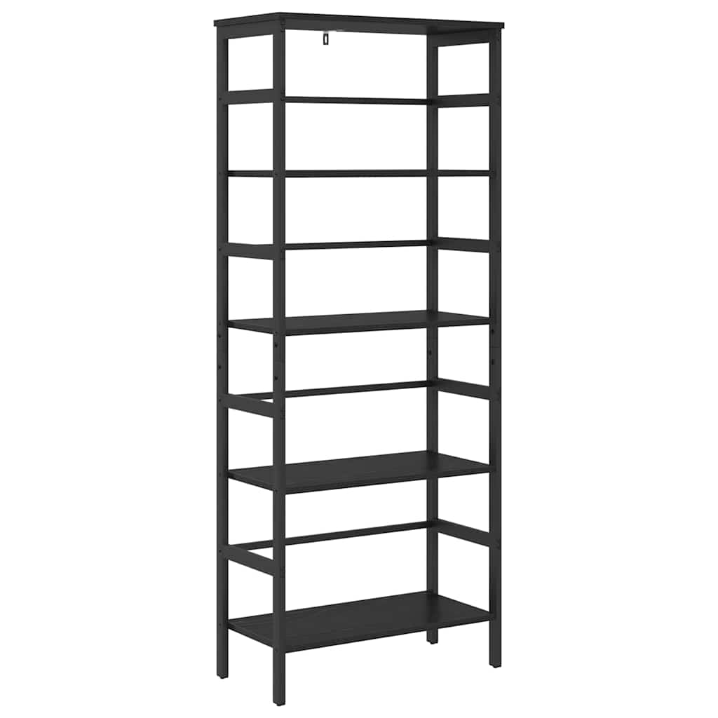 Bookshelf 4-Tier 60 x 29.5 x 149 cm Engineered Wood Black Oak