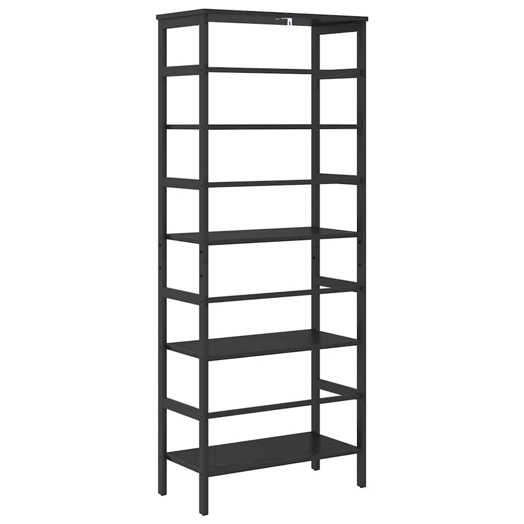 Bookshelf 4-Tier 60 x 29.5 x 149 cm Engineered Wood Black Oak