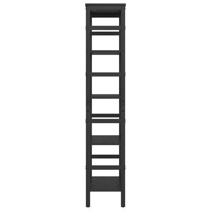 Bookshelf 4-Tier 60 x 29.5 x 149 cm Engineered Wood Black Oak