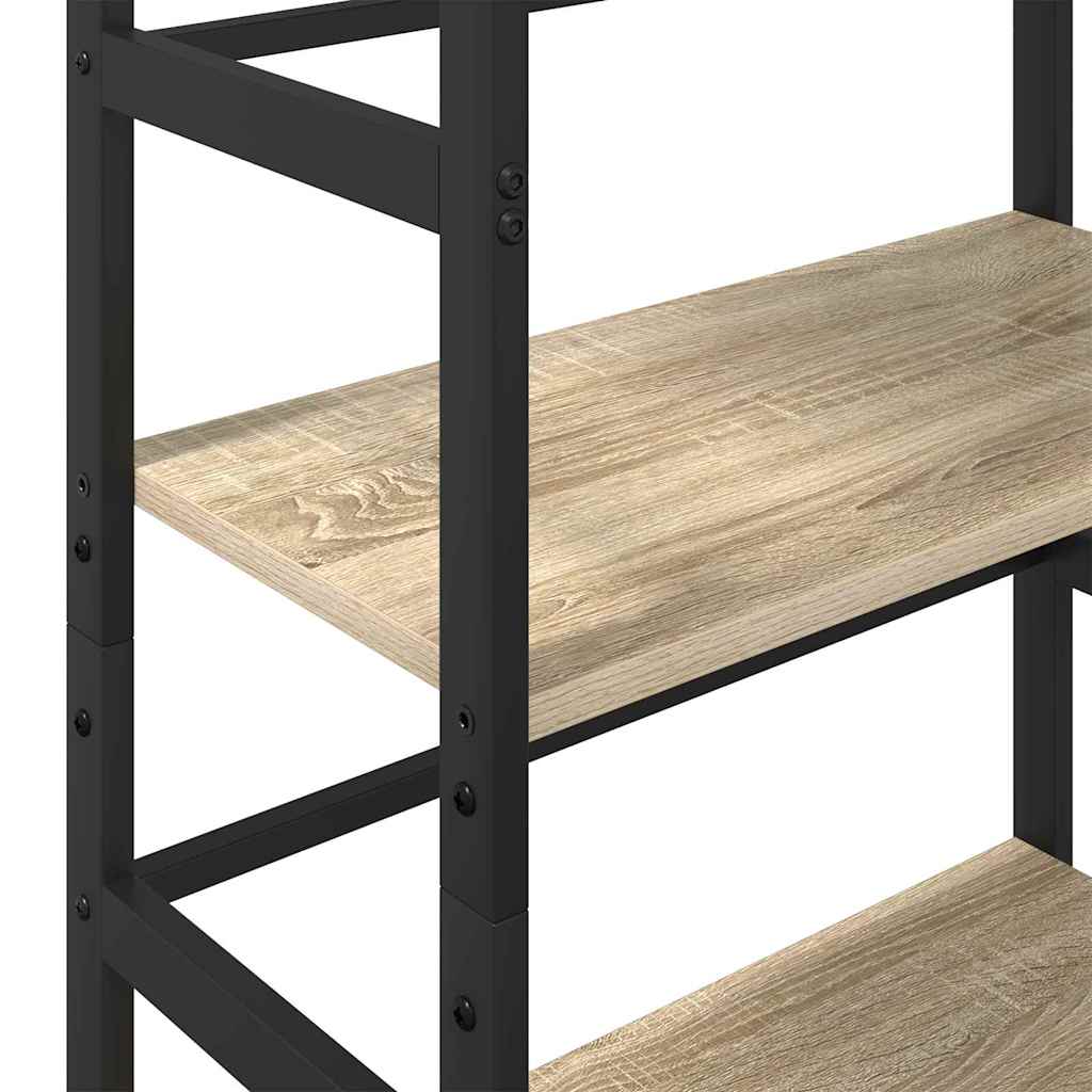 Bookshelf 4-Tier 60 x 29.5 x 149 cm Engineered Wood Sonoma Oak