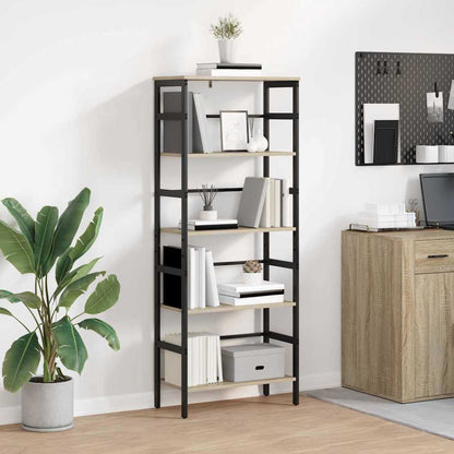 Bookshelf 4-Tier 60 x 29.5 x 149 cm Engineered Wood Sonoma Oak