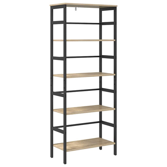 Bookshelf 4-Tier 60 x 29.5 x 149 cm Engineered Wood Sonoma Oak