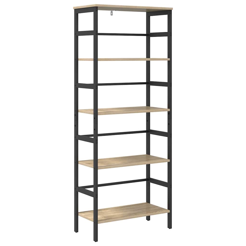 Bookshelf 4-Tier 60 x 29.5 x 149 cm Engineered Wood Sonoma Oak