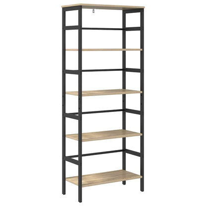 Bookshelf 4-Tier 60 x 29.5 x 149 cm Engineered Wood Sonoma Oak