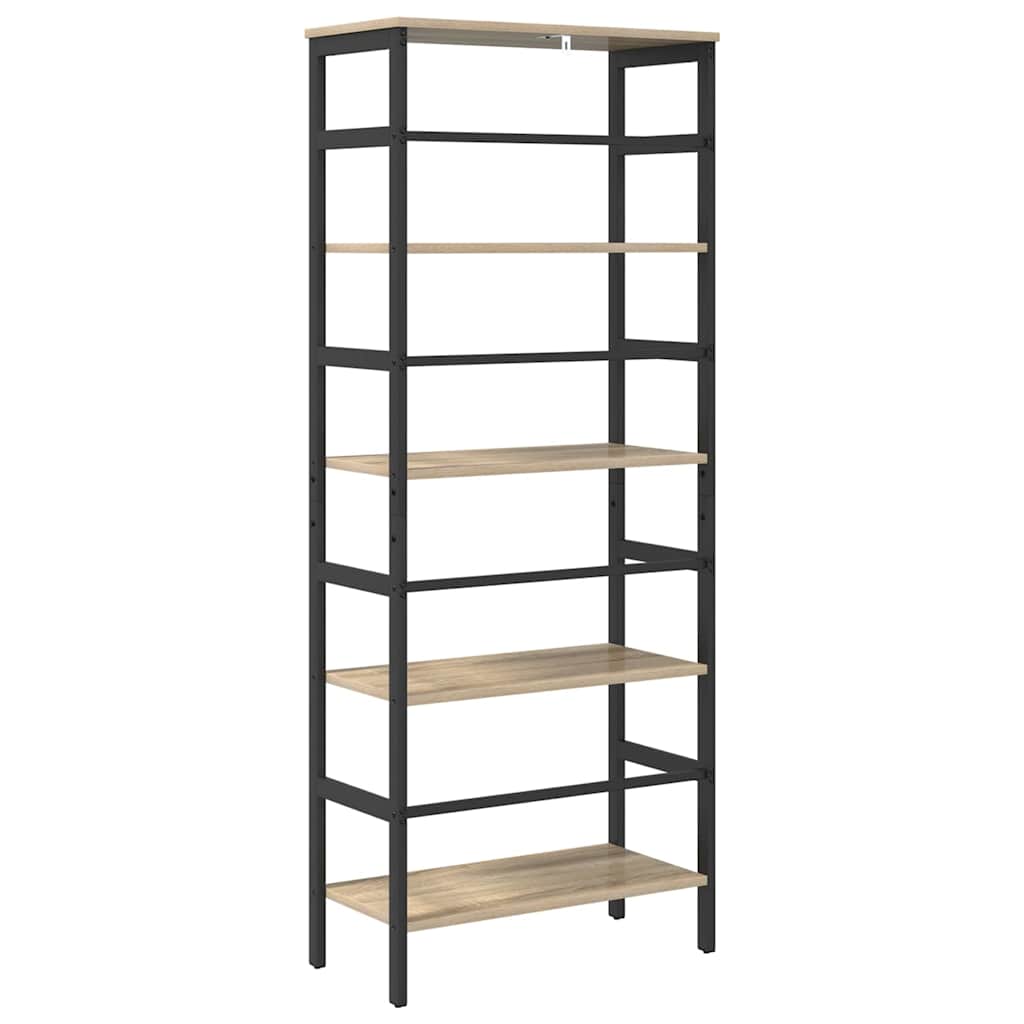 Bookshelf 4-Tier 60 x 29.5 x 149 cm Engineered Wood Sonoma Oak