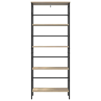 Bookshelf 4-Tier 60 x 29.5 x 149 cm Engineered Wood Sonoma Oak