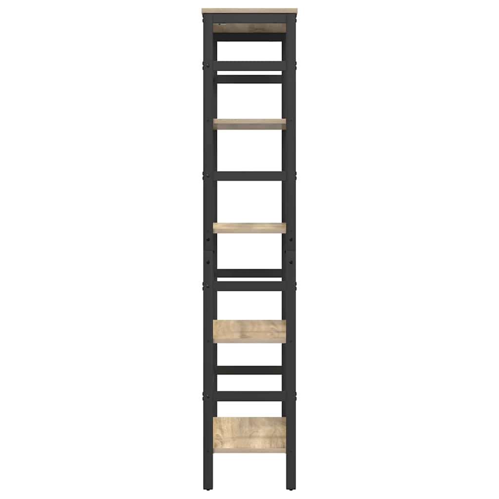 Bookshelf 4-Tier 60 x 29.5 x 149 cm Engineered Wood Sonoma Oak