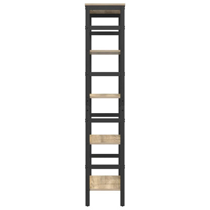 Bookshelf 4-Tier 60 x 29.5 x 149 cm Engineered Wood Sonoma Oak