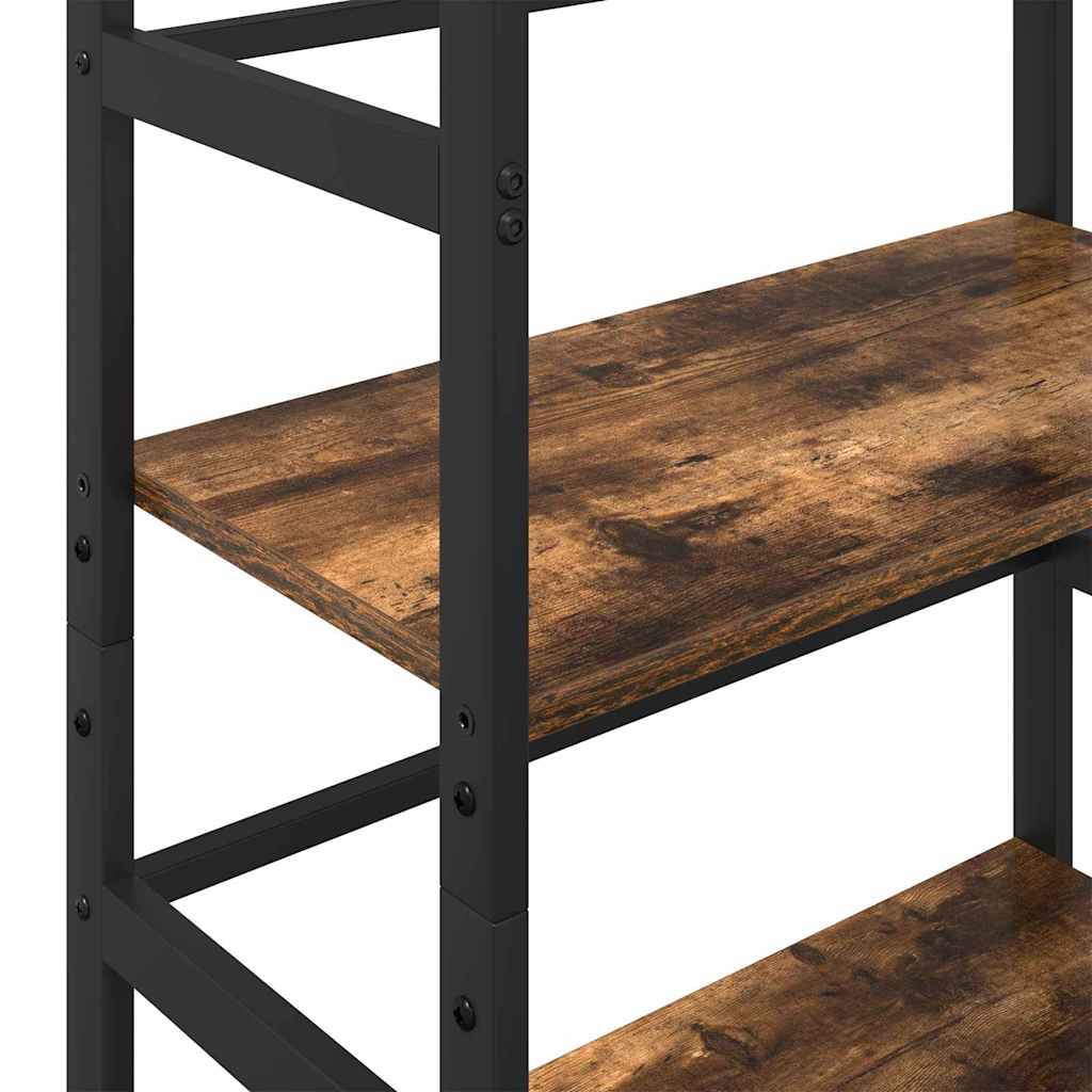 Bookshelf 4-Tier 60 x 29.5 x 149 cm Engineered Wood Smoked Oak
