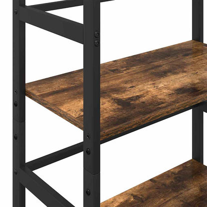 Bookshelf 4-Tier 60 x 29.5 x 149 cm Engineered Wood Smoked Oak