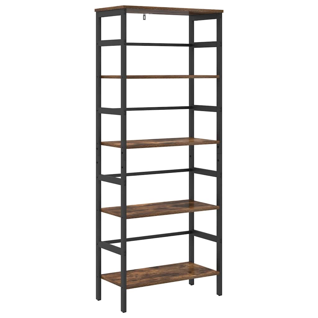 Bookshelf 4-Tier 60 x 29.5 x 149 cm Engineered Wood Smoked Oak