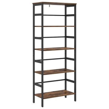 Bookshelf 4-Tier 60 x 29.5 x 149 cm Engineered Wood Smoked Oak