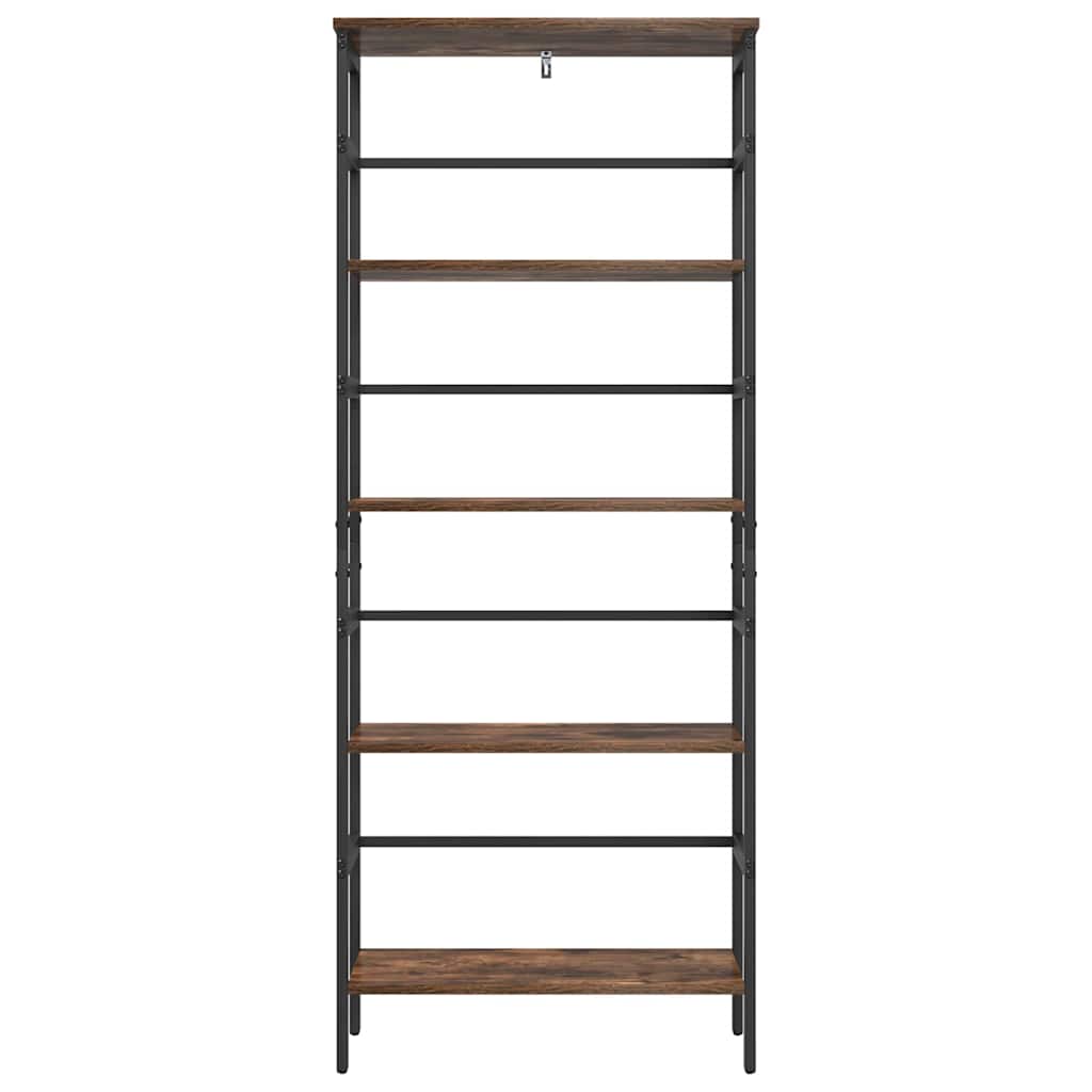 Bookshelf 4-Tier 60 x 29.5 x 149 cm Engineered Wood Smoked Oak