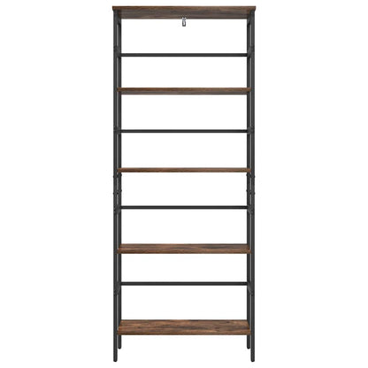 Bookshelf 4-Tier 60 x 29.5 x 149 cm Engineered Wood Smoked Oak