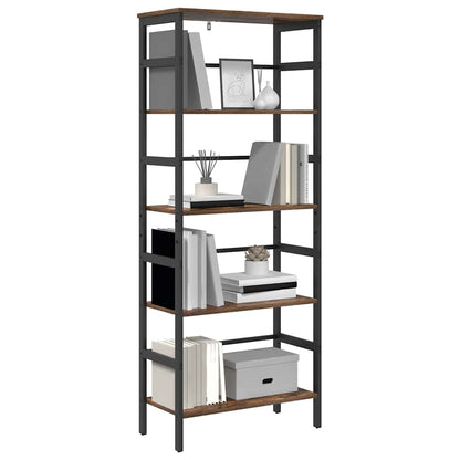 Bookshelf 4-Tier 60 x 29.5 x 149 cm Engineered Wood Smoked Oak