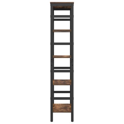 Bookshelf 4-Tier 60 x 29.5 x 149 cm Engineered Wood Smoked Oak
