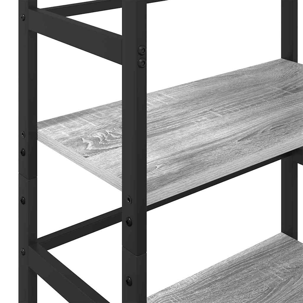 Bookshelf 4-Tier 60 x 29.5 x 149 cm Engineered Wood Grey Sonoma