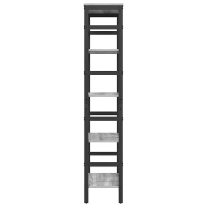 Bookshelf 4-Tier 60 x 29.5 x 149 cm Engineered Wood Grey Sonoma