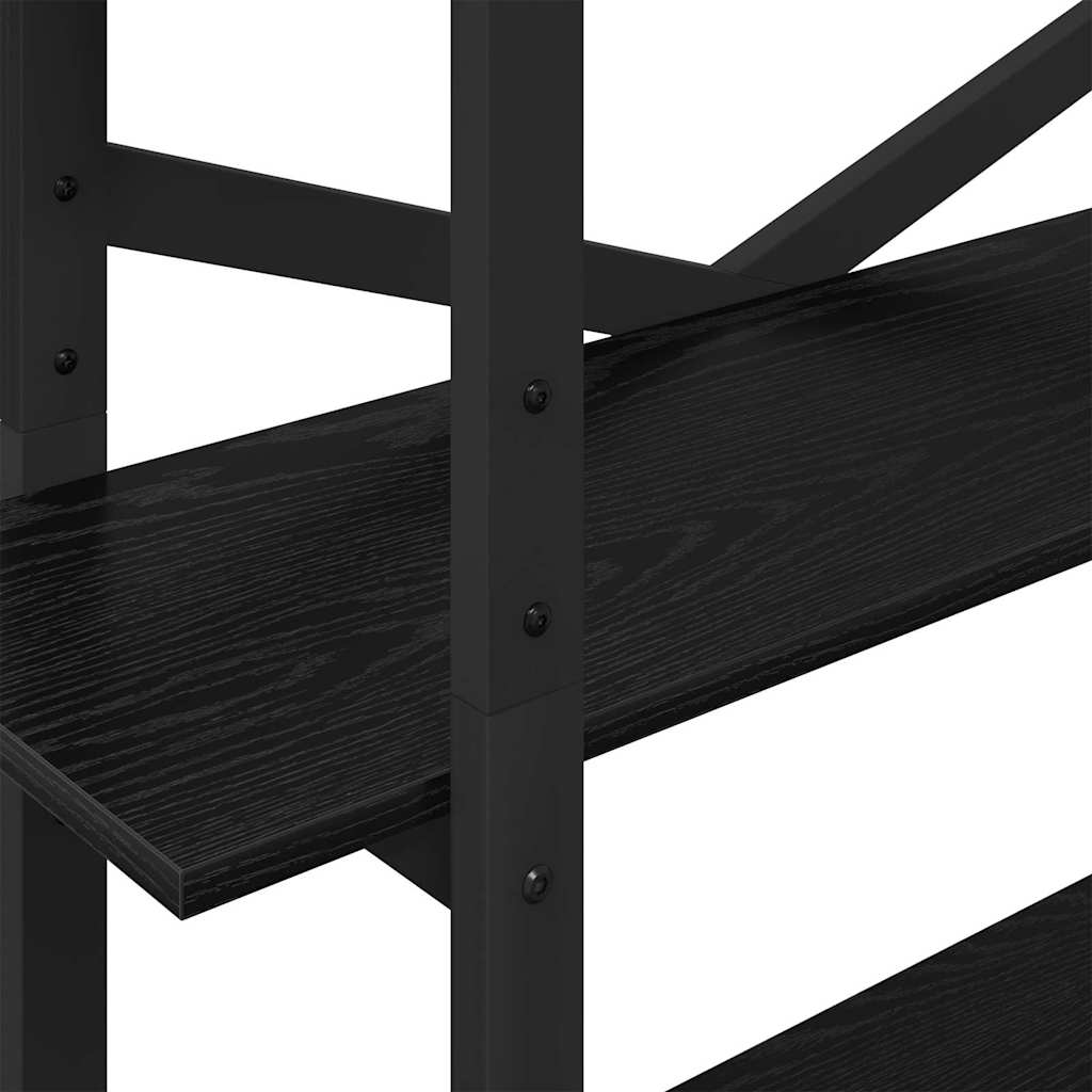 Bookshelf 5-Tier 100 x 33.5 x 178 cm Engineered Wood Black Oak
