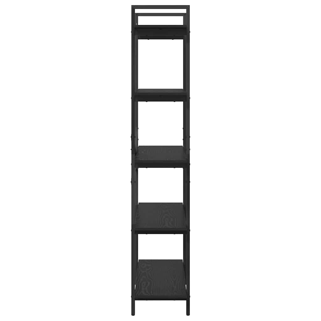 Bookshelf 5-Tier 100 x 33.5 x 178 cm Engineered Wood Black Oak