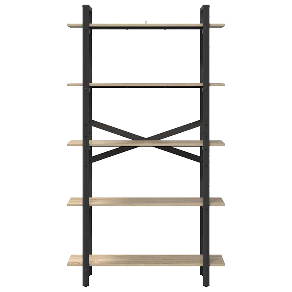 Bookshelf 5-Tier 100 x 33.5 x 178 cm Engineered Wood Sonoma Oak