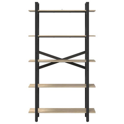 Bookshelf 5-Tier 100 x 33.5 x 178 cm Engineered Wood Sonoma Oak