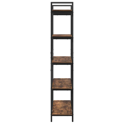 Bookshelf 5-Tier 100 x 33.5 x 178 cm Engineered Wood Smoked Oak