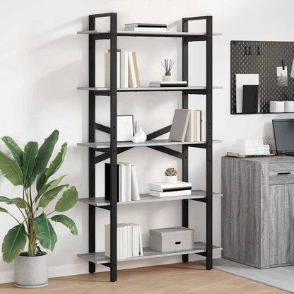 Bookshelf 5-Tier 100 x 33.5 x 178 cm Engineered Wood