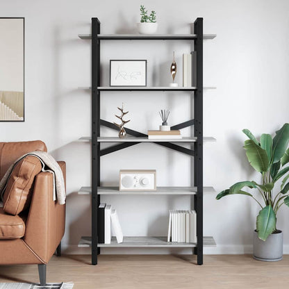 Bookshelf 5-Tier 100 x 33.5 x 178 cm Engineered Wood