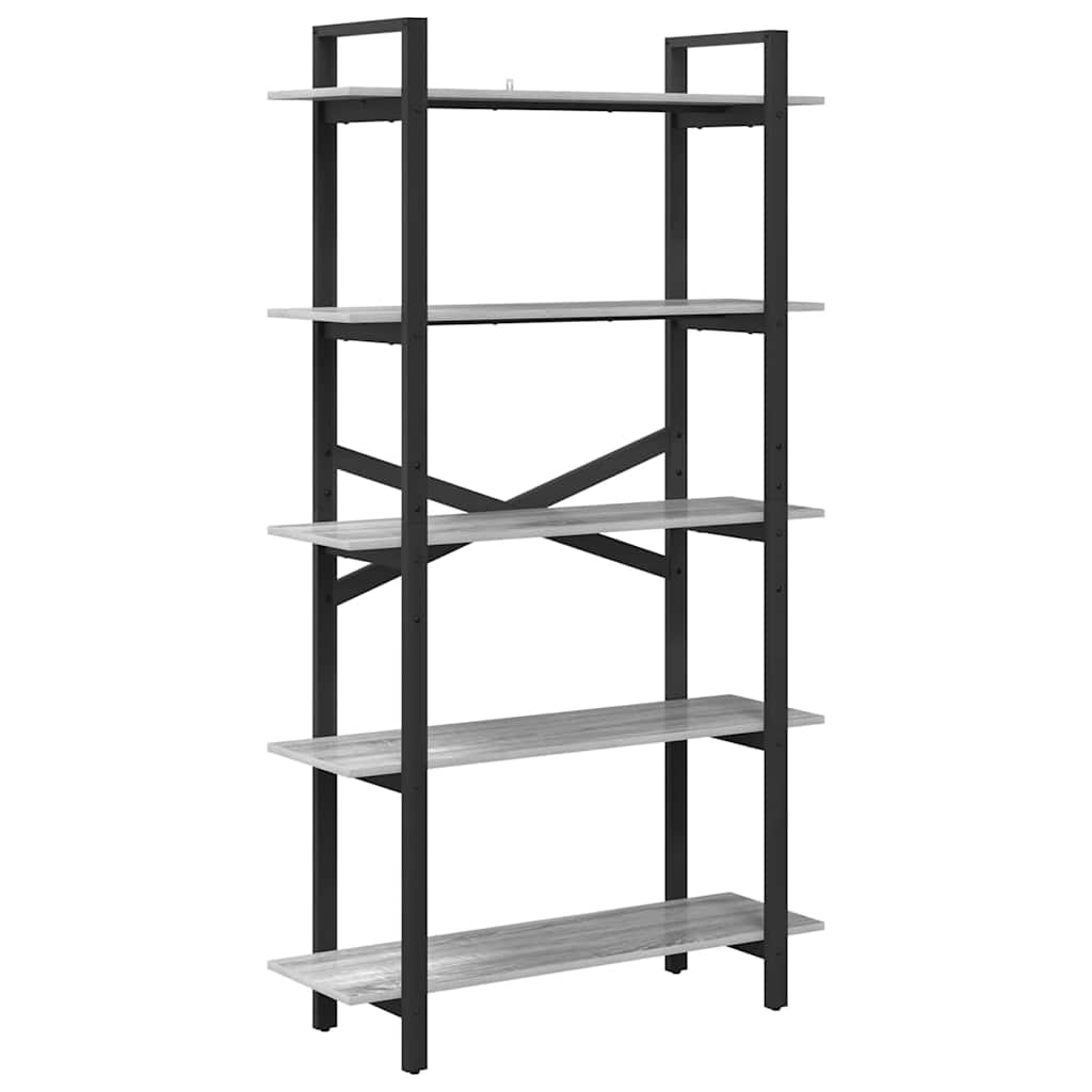 Bookshelf 5-Tier 100 x 33.5 x 178 cm Engineered Wood