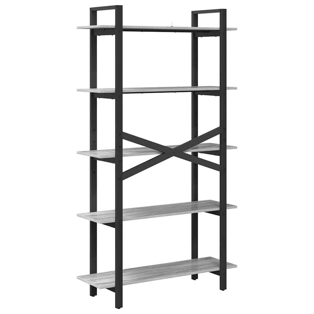Bookshelf 5-Tier 100 x 33.5 x 178 cm Engineered Wood