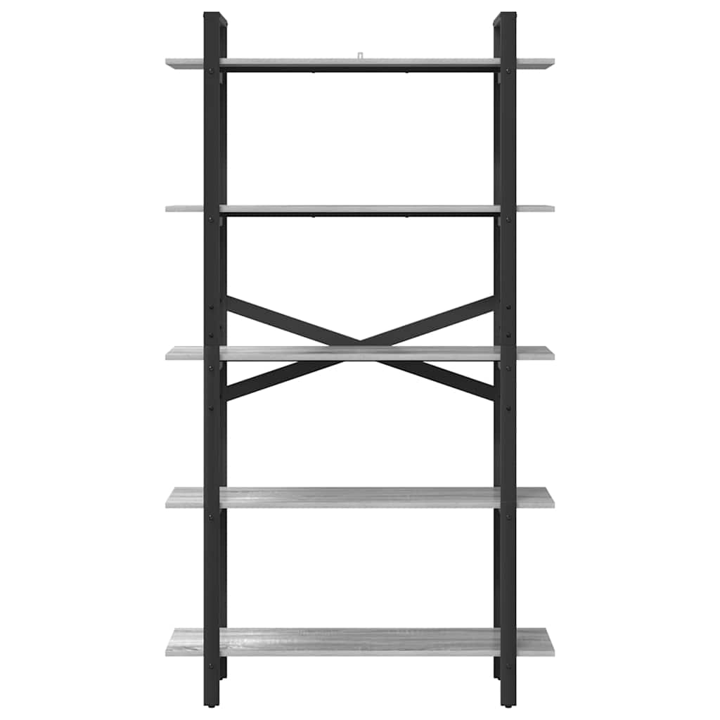 Bookshelf 5-Tier 100 x 33.5 x 178 cm Engineered Wood