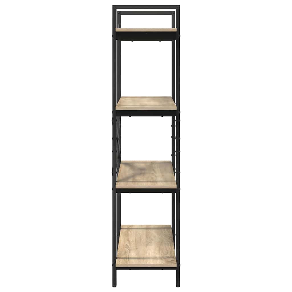 Bookshelf 4-Tier 100 x 33.5 x 140 cm Engineered Wood Sonoma Oak