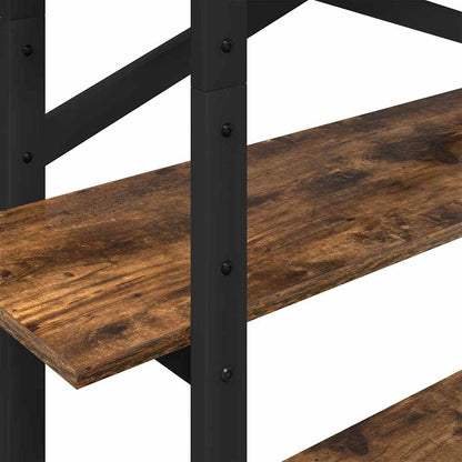 Bookshelf 4-Tier 100 x 33.5 x 140 cm Engineered Wood Smoked Oak