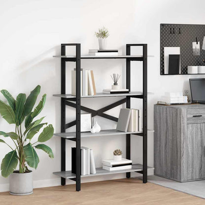 Bookshelf 4-Tier 100 x 33.5 x 140 cm Engineered Wood