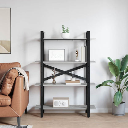 Bookshelf 4-Tier 100 x 33.5 x 140 cm Engineered Wood