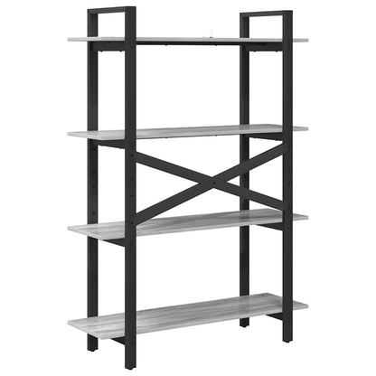 Bookshelf 4-Tier 100 x 33.5 x 140 cm Engineered Wood