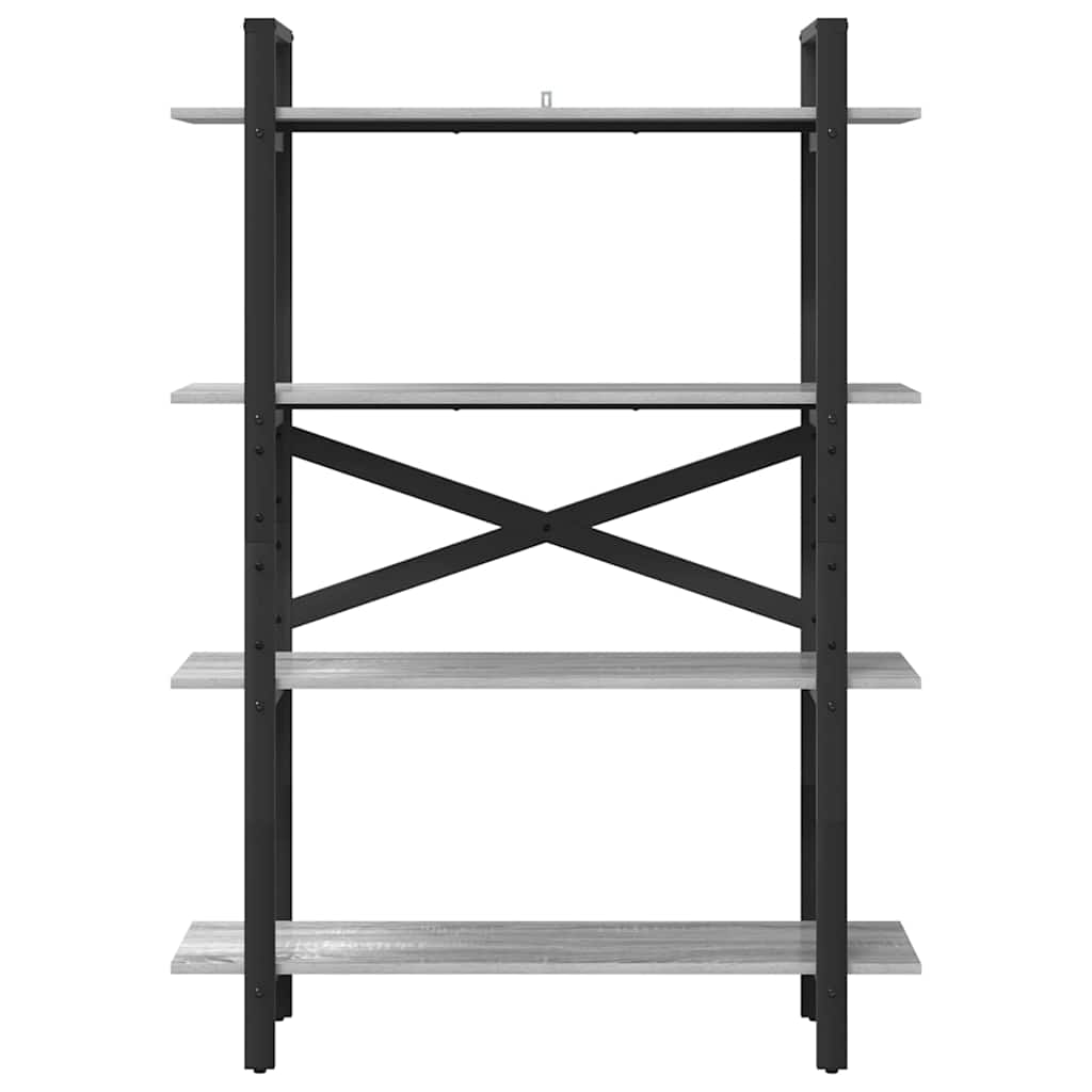 Bookshelf 4-Tier 100 x 33.5 x 140 cm Engineered Wood