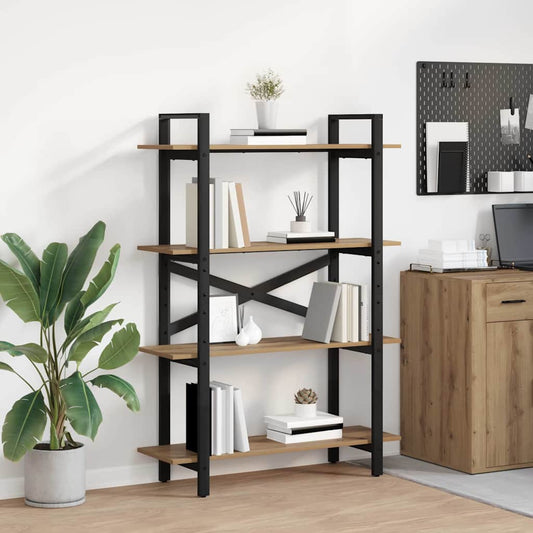 Bookshelf 4-Tier 100 x 33.5 x 140 cm Engineered Wood