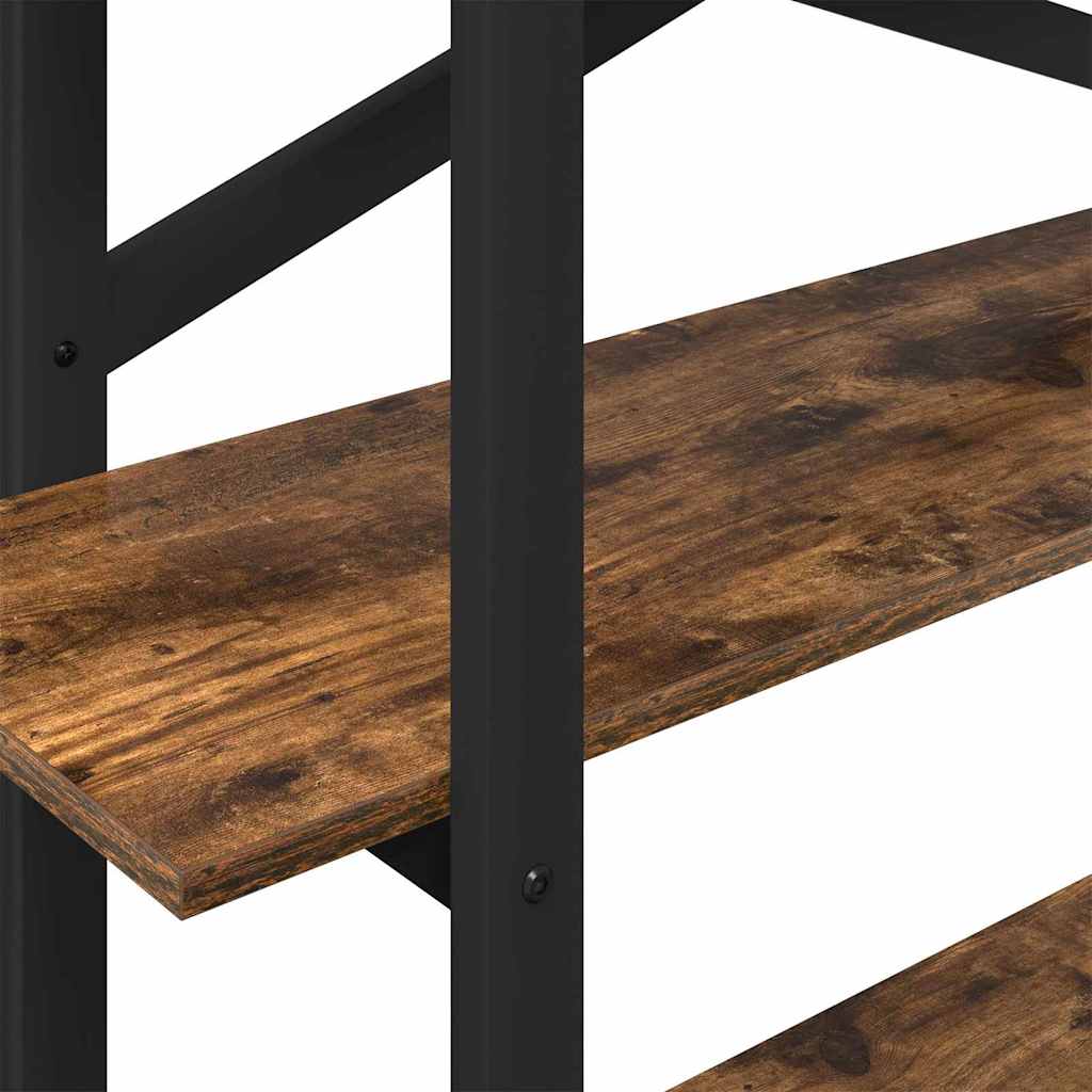 Bookshelf 3-Tier 100 x 33.5 x 102 cm Engineered Wood Smoked Oak