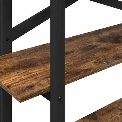 Bookshelf 3-Tier 100 x 33.5 x 102 cm Engineered Wood Smoked Oak