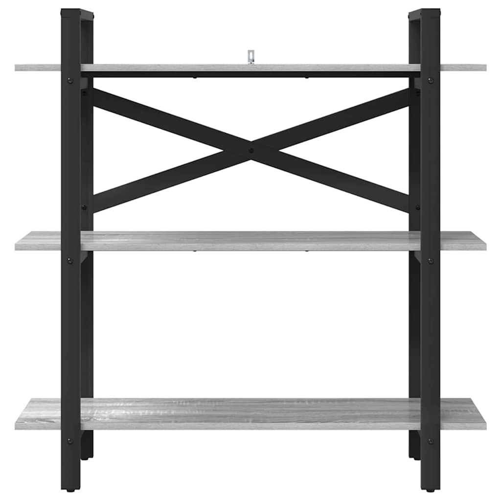Bookshelf 3-Tier 100 x 33.5 x 102 cm Engineered Wood