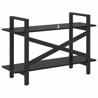 Bookshelf 2-Tier 100 x 33.5 x 64 cm Engineered Wood Black Oak